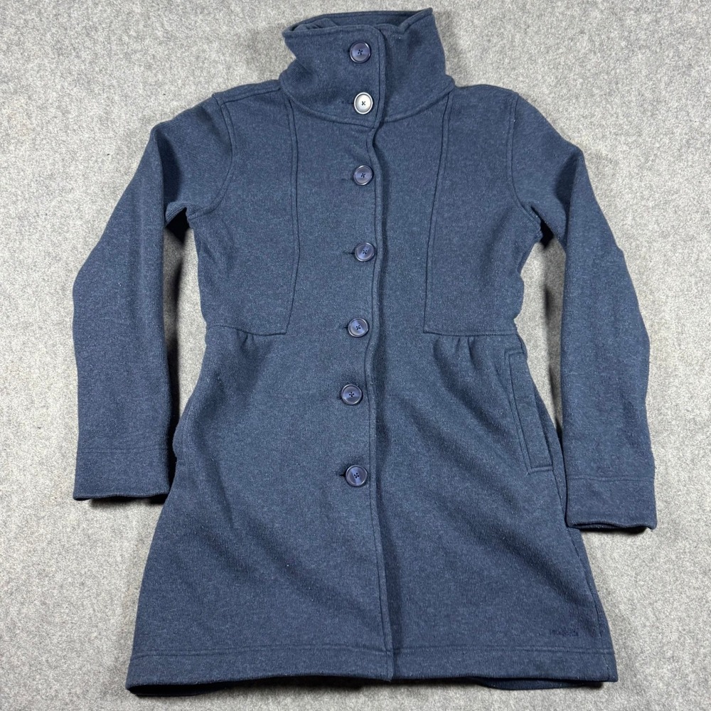 Patagonia Better Sweater Icelandic Coat Womens M Navy Blue Button Fleece Jacket